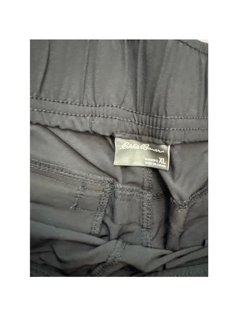 Eddie Bauer Black Stretch elastic waist Ankle Pants - Picture 3 of 7